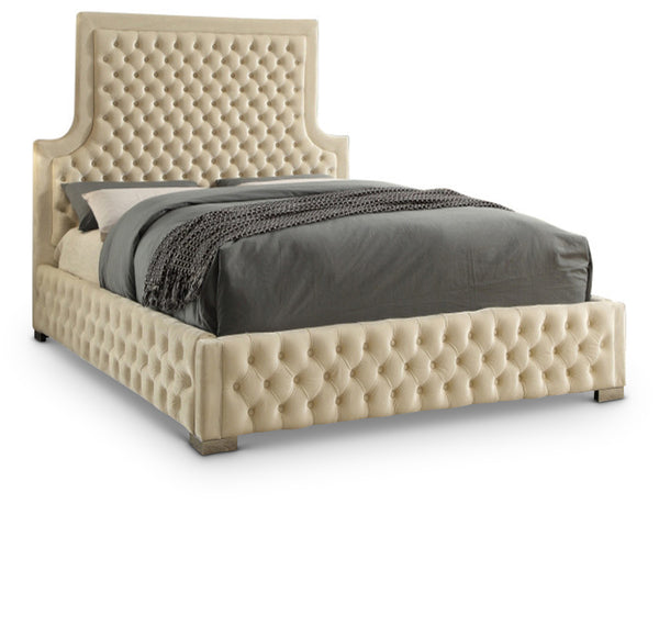 Sedona Cream Velvet King Bed