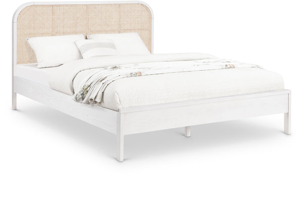 Siena White Ash Wood Queen Bed (3 Boxes)