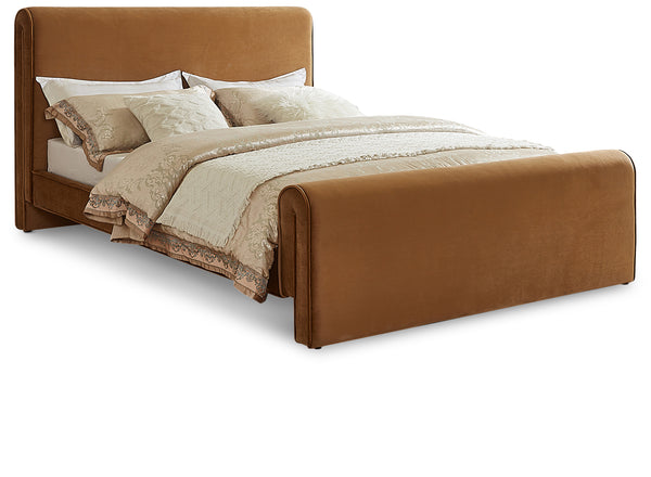 Sloan Saddle Velvet Full Bed (3 Boxes)