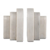 Marble, S/2 6", Layered Arches Bookends,white