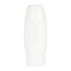 14"h Face Vase, White