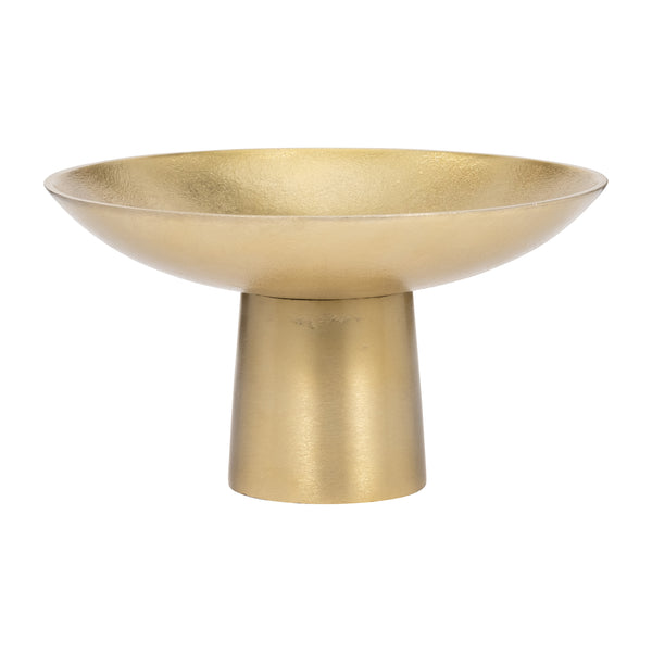 Metal,7" Bowl W/ Stand, Gold