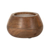 6" 10 Oz Vanilla Modern Wood Bowl Candle, Natural