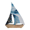 Wood, 9x12" Sailboat Enamel Print, Multi