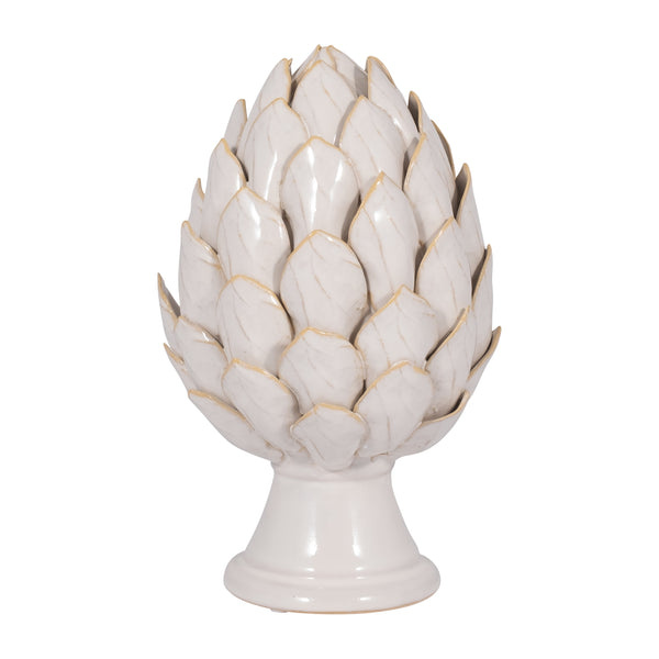 Cer, 10" Artichoke, Ivory