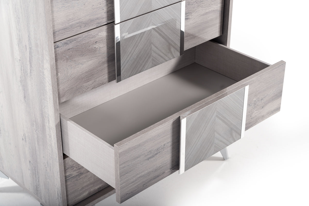 Nova Domus Alexa Italian Modern Grey Chest