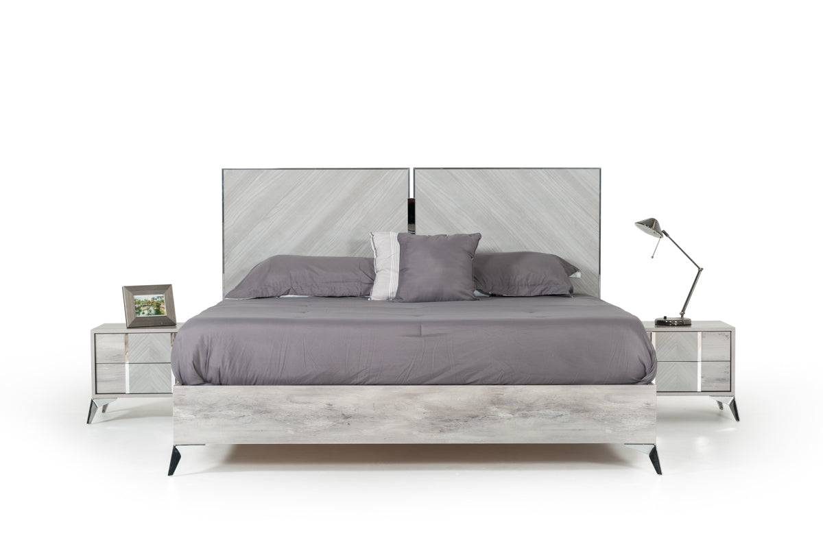 Nova Domus Alexa Italian Modern Grey Bedroom Set