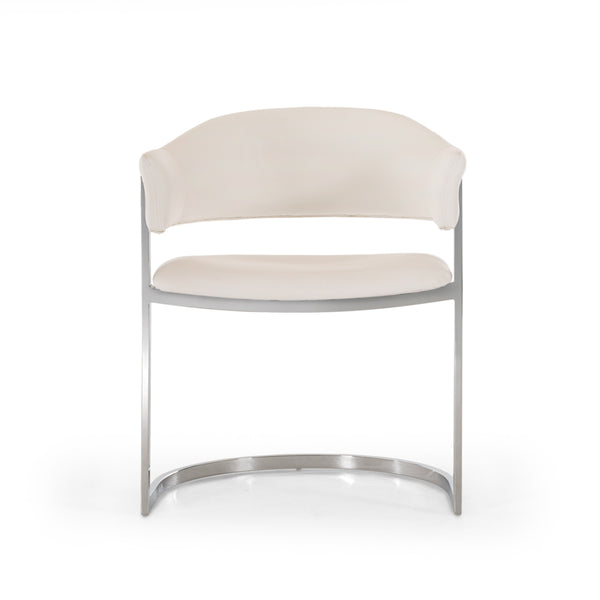 Modrest Allie Contemporary White Leatherette Dining Chair