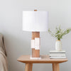 Marble, 18"h Table Lamp, White