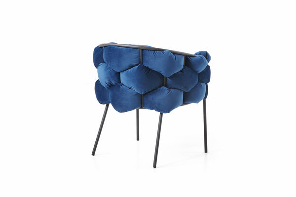 Modrest Debra Modern Blue Fabric Dining Chair