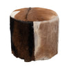 18" Cowhide Ottoman, Multi