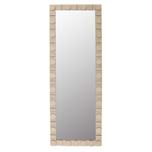 24x70 Rectange Leaner Mirror W/ Circle Details, Bl