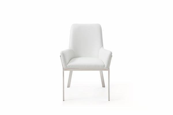 Modrest Robin Modern White Bonded Leather Dining Chair