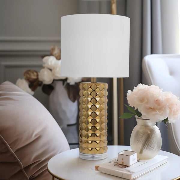 Ceramic 25" Table Lamp, Gold