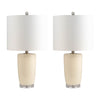 S/2 Ceramic 25" Table Lamps, Cream