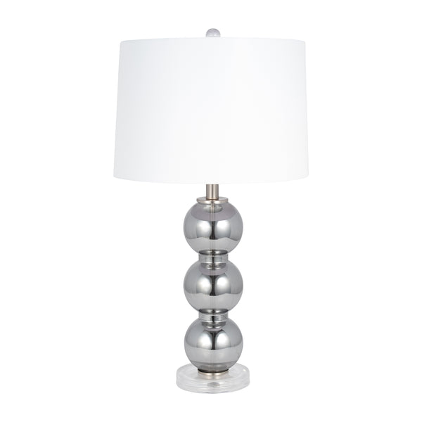 Glass 28" Orbs Table Lamp, Smoke