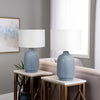 S/2 Ceramic 19" Table Lamp, Lt Blue