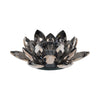 Black Crystal Lotus Votive Holder 6"