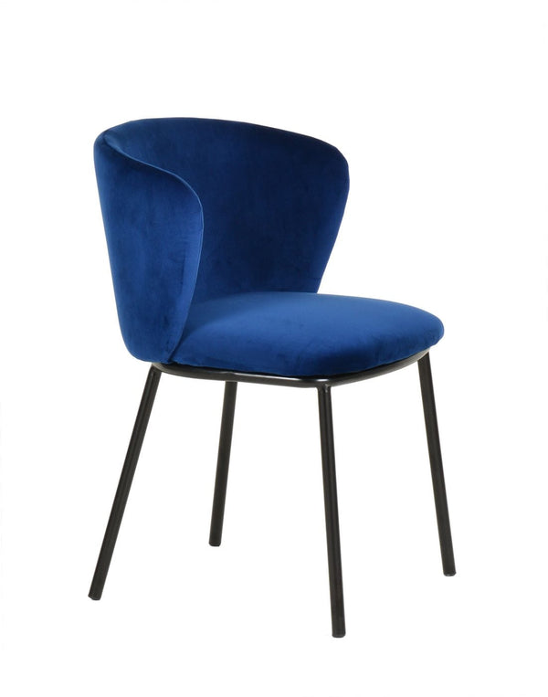 Modrest Bessie - Modern Blue Velvet Dining Chair (Set of 2)