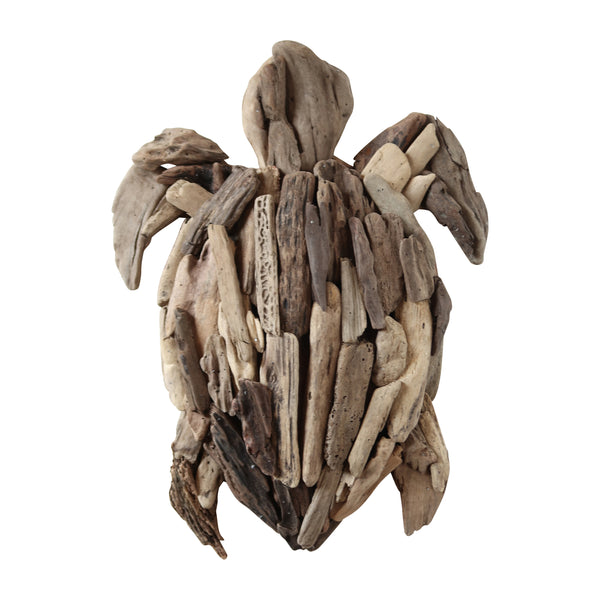 Driftwood, 22"h Turtle Deco, Natural