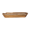 15" 17 Oz Vanilla Oval Wood Bowl Candle, Natural