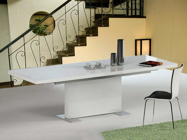 Modrest Bono "T" - Modern White Extendable Dining Table