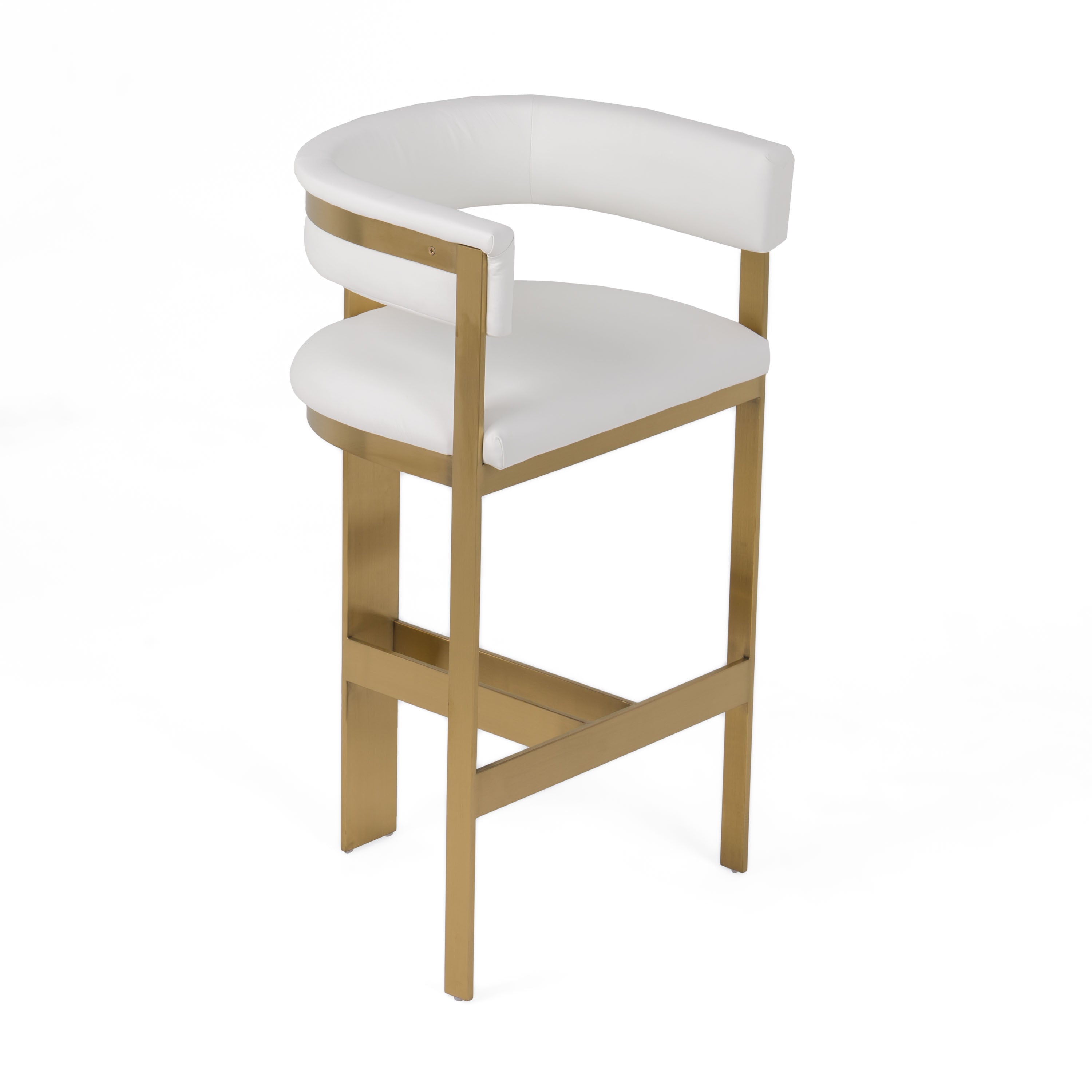 Modrest Boswell - Modern White + Matte Gold Barstool