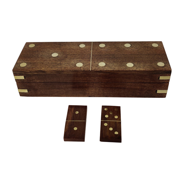 Wood, 8x3 Dominoes Box, Brown