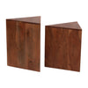 Wood, S/2 18/20" Triangle Side Tables, Brown