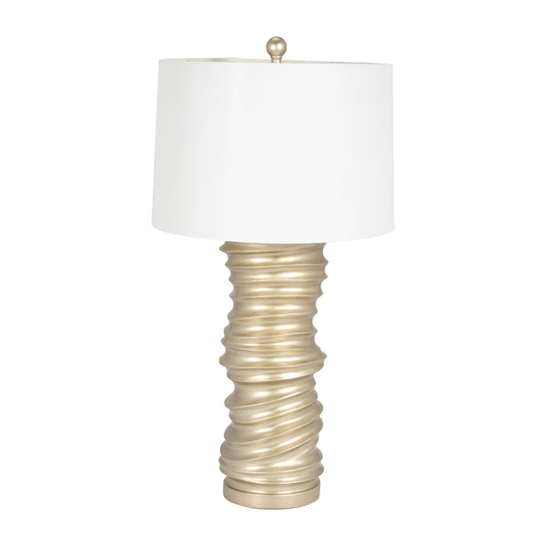 Resin 29" Stacking Rings Table Lamp, Champagne