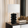 Ceramic 22" Bubble Table Lamp, Black