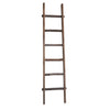 Wooden Decorative 76" Ladder,brown