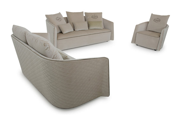 A&X Talin Modern Beige Fabric Sofa Set