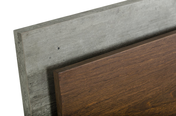 Nova Domus Conner Modern Dark Walnut & Faux Concrete Bed