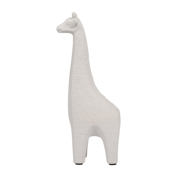 Clay, 12" Loopy Pattern Giraffe, Ivory