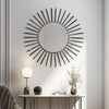 36" Metal, Burst Wall Mirror, Gold Wb