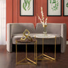 Metal 9" Linked Square Deco, Gold