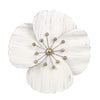 Metal 18" Wall Flower, White,wb