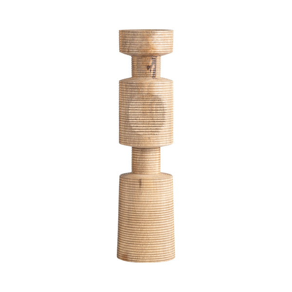 Wood, 14" Nomad Pillar Candleholder, Natural