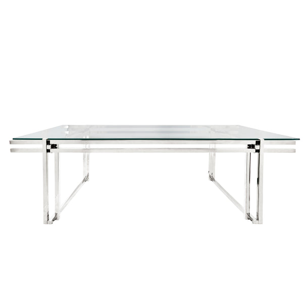 Metal 55" Coffee Table, Silver