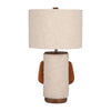 24" Ecomix Fabric Lamp With Wood, Ivory