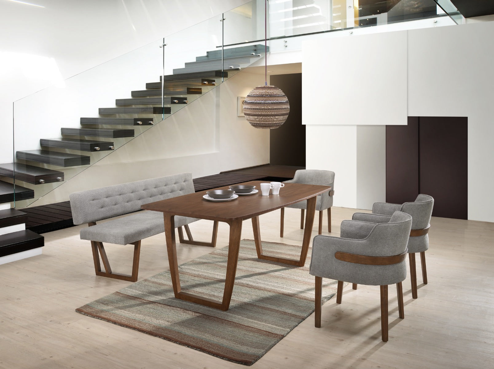 Modrest Jordan Modern Walnut Dining Table