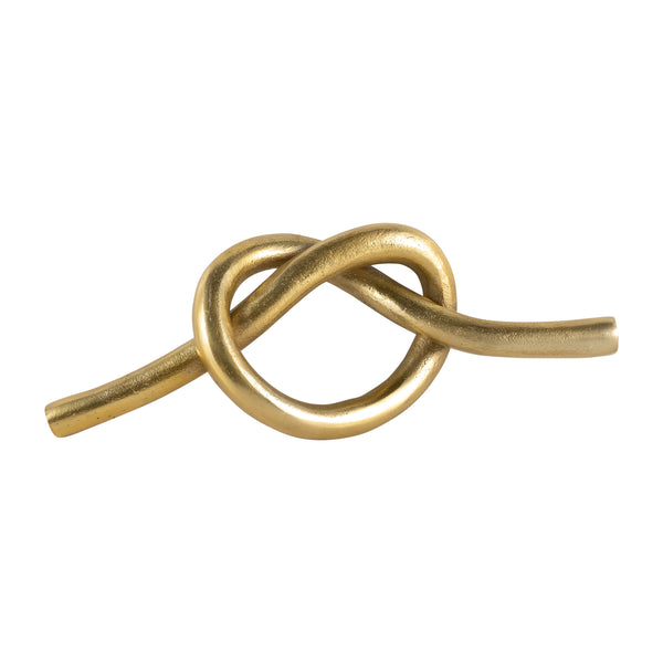 Metal,12", Single Knot Deco, Gold