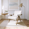 Wood - Scandinavian Accent Chair - Ivory