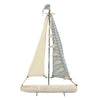 Iron 27" Sailboat W/ Cloth Sails, Multi