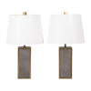 S/2 Resin 24" Table Lamp, Gray/gold