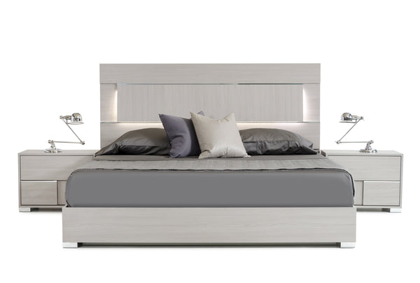 Queen Modrest Ethan Italian Modern Grey Bed