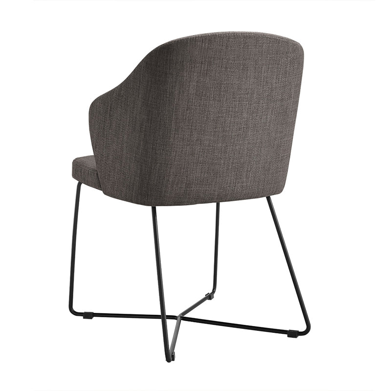 Gia - Modern Grey Fabric Dining Chair (Set of 2)