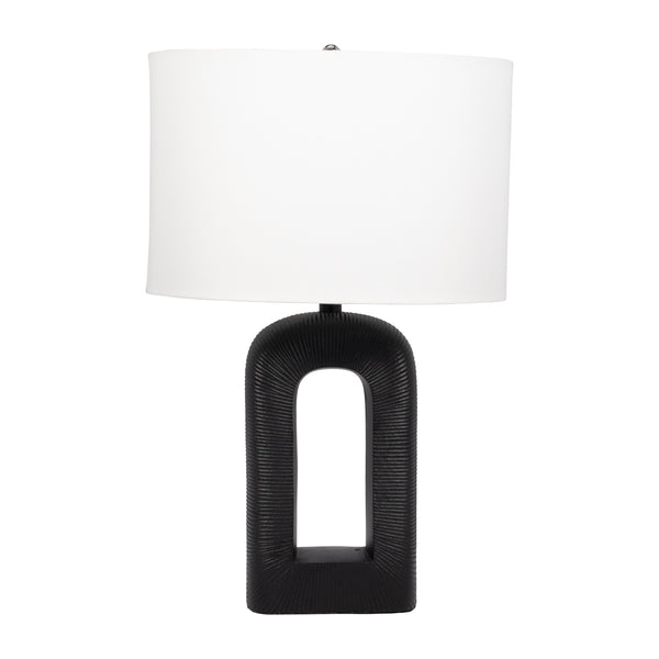 25" Cast Aluminium Table Lamp, Black