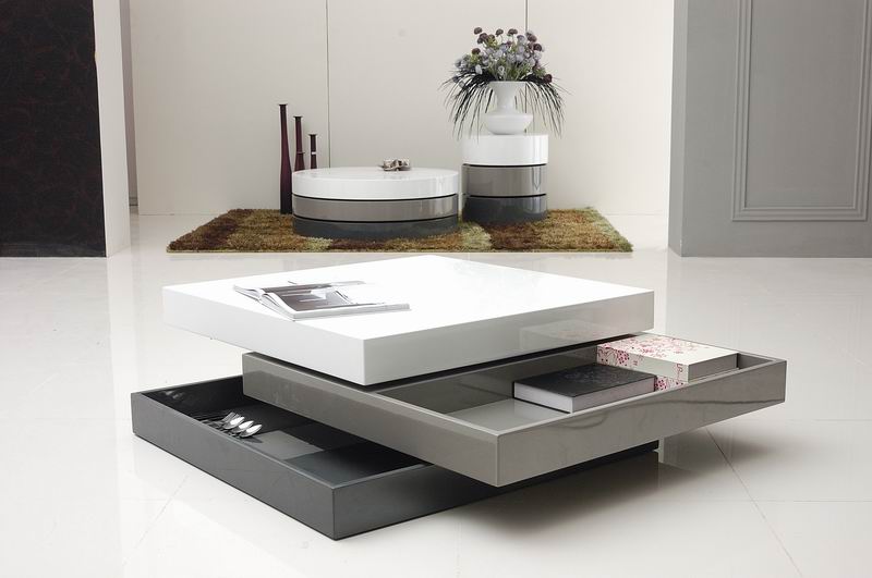 Trio 2 Modern 3-Tone Square Coffee Table